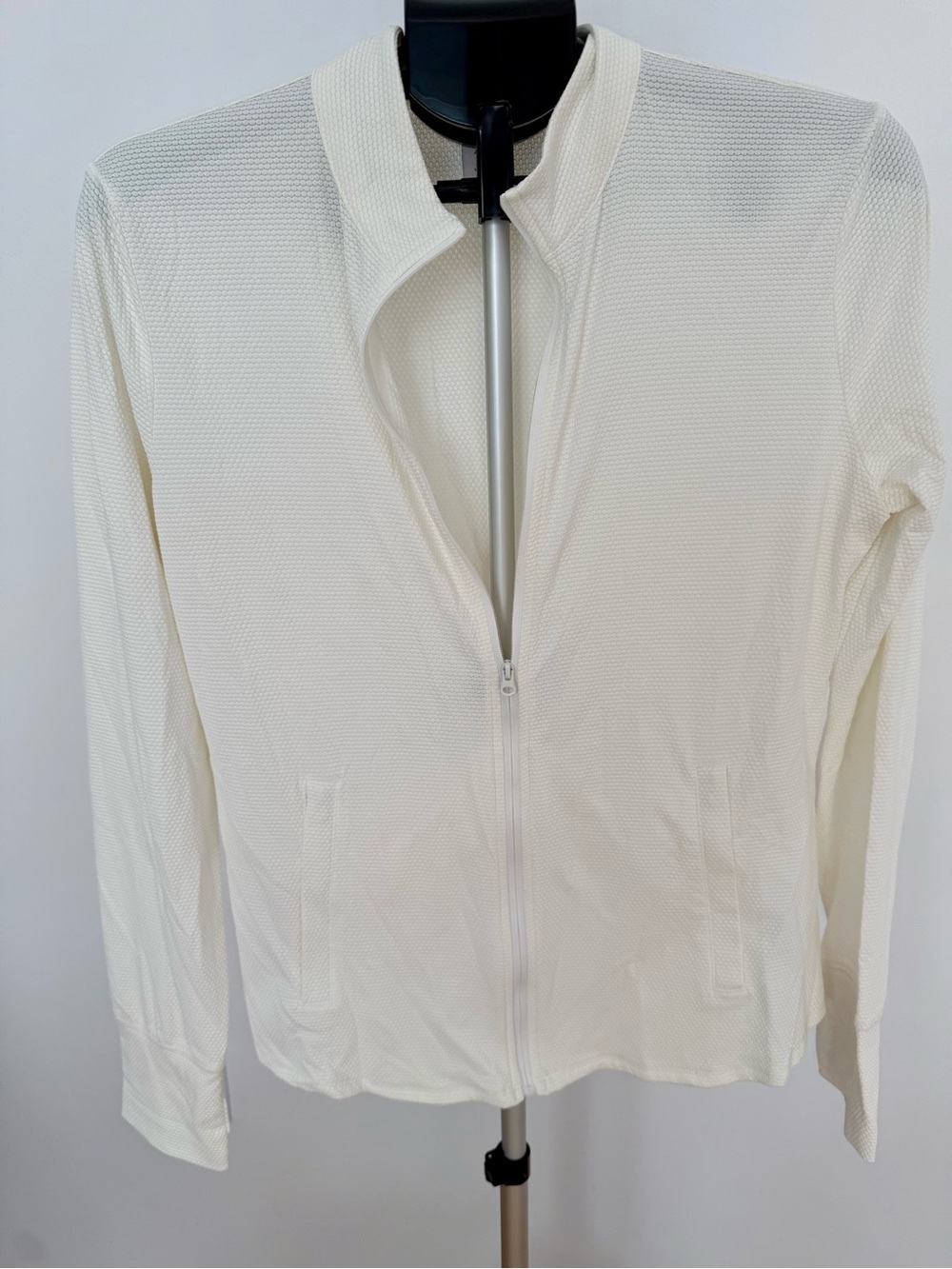 Tommy Bahama Racquet and Paddle White Textured Full Zip Jacket Size Large - Picture 1 of 4
